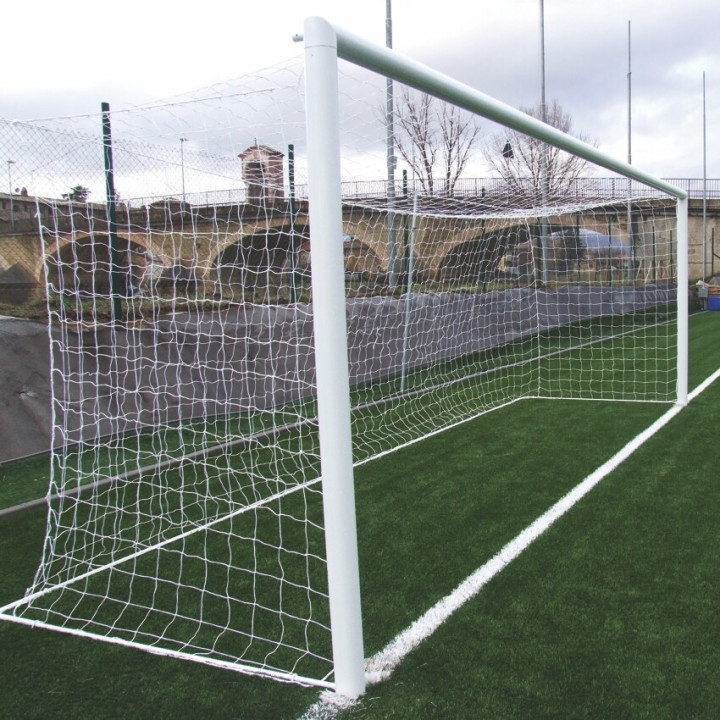 Coppia porte calcio regolamentari in alluminio mt 7.32x2.44