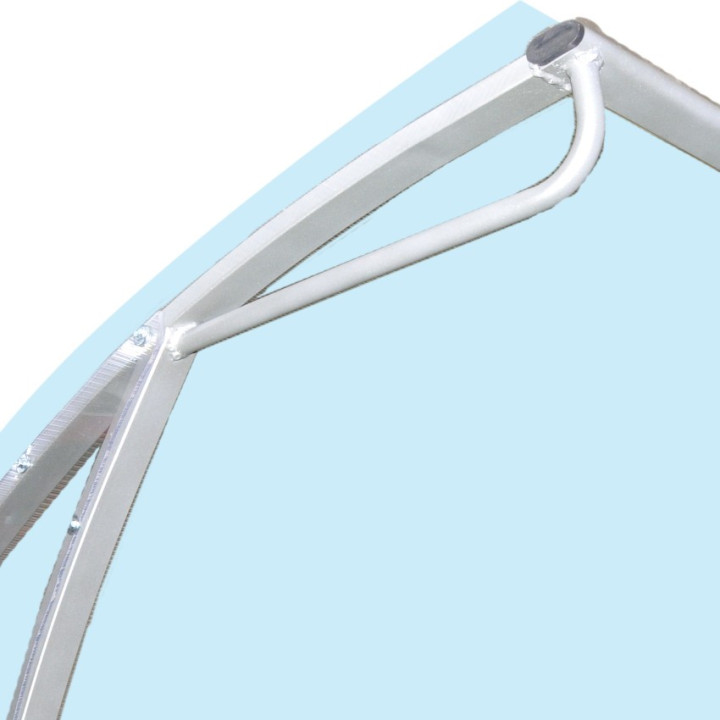 Pitchside bench for football coaches and reserves - Transparent polycarbonate cover