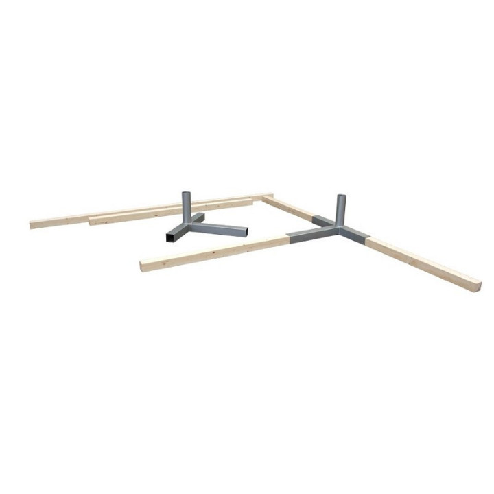 Installation kit for beach volleyball and beach tennis systems without holes