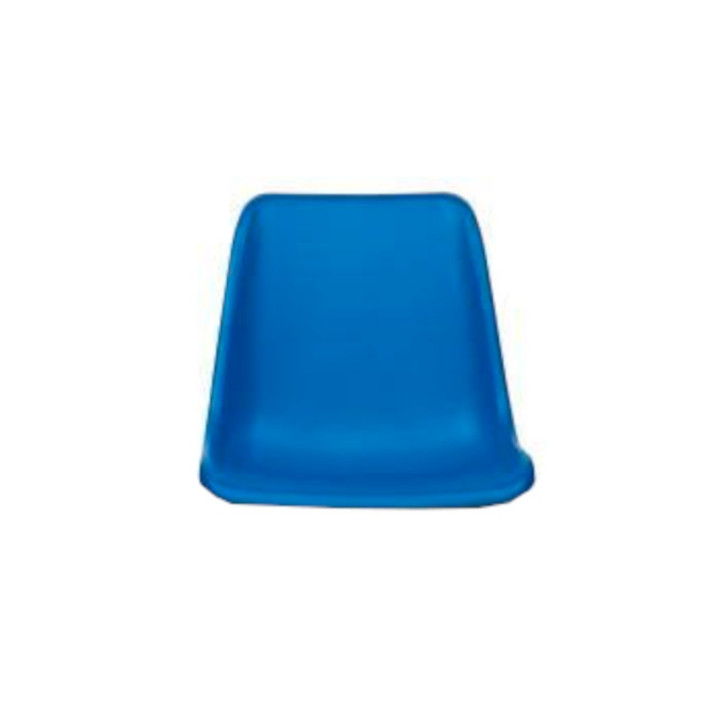 Monobloc seat with high backrest for courtside benches