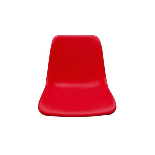 Monobloc seat with high backrest for courtside benches