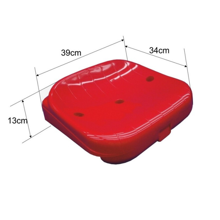 Monobloc seat for grandstand without backrest, Class 1 fireproof