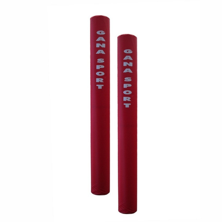 Safety guards for single-pole volleyball and beach volleyball facilities