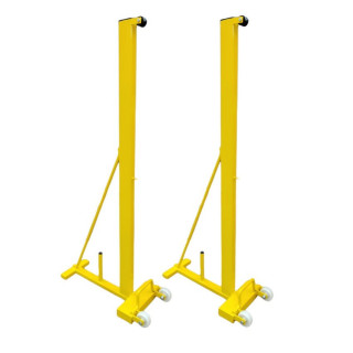 Professional ballast badminton system with wheels