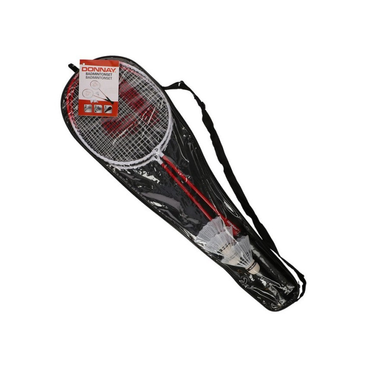 Badminton game set with 2 rackets, 2 shuttlecocks and bag