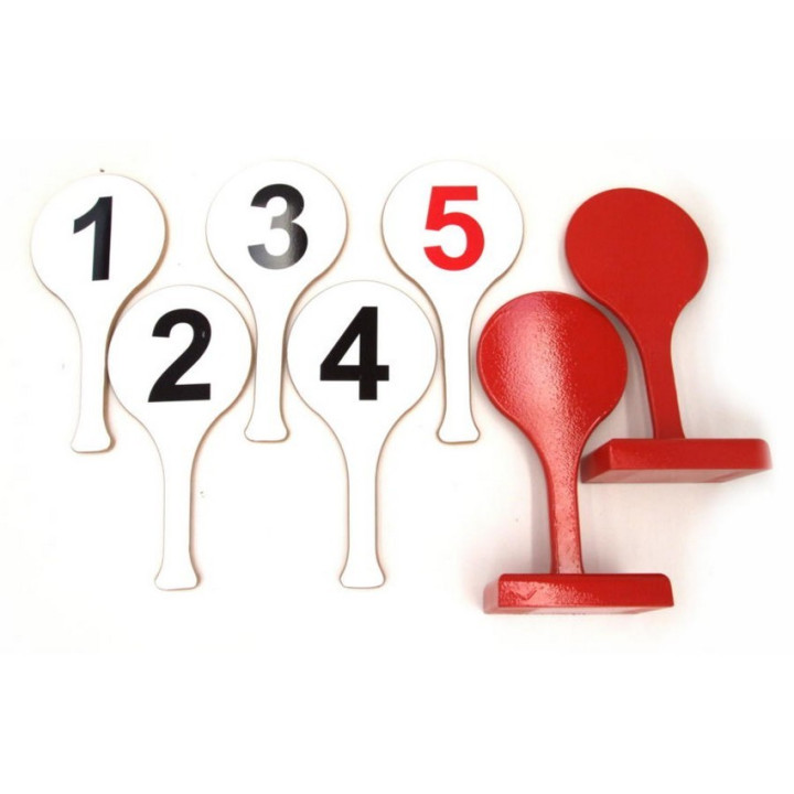 Set di palette per Giudici Basket 5+2 per falli singoli e di Squadra