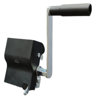 Galvanized steel net tightening winch for beach volleyball and beach tennis systems