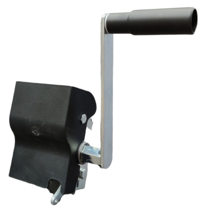 Galvanized steel net tightening winch for beach volleyball and beach tennis systems