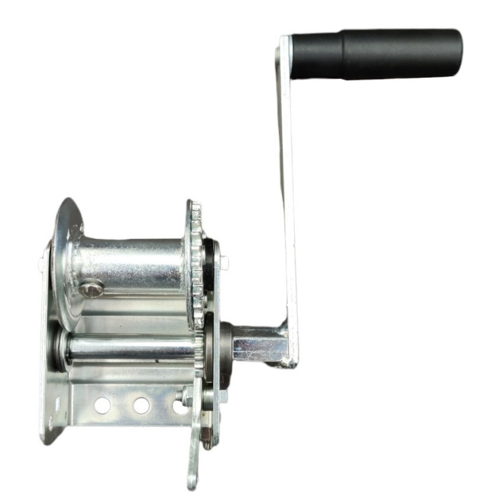 Galvanized steel net tightening winch for beach volleyball and beach tennis systems