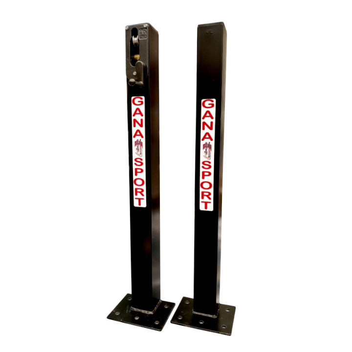 Professional steel padel system with net tensioner