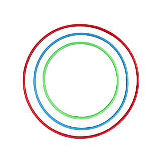 Colorful PVC hoop for rhythmic gymnastics and muscle coordination