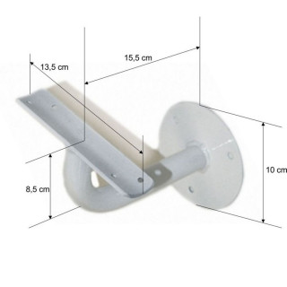 Fixed wall support for ballet barre