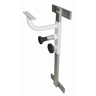 Adjustable wall support for ballet barre