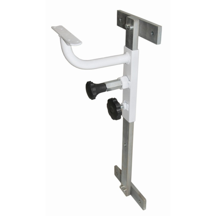 Adjustable wall support for ballet barre