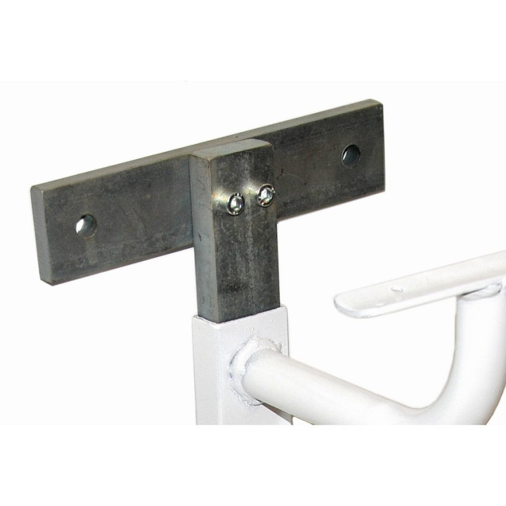 Adjustable wall support for ballet barre