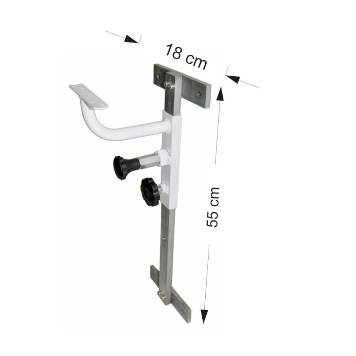 Adjustable wall support for ballet barre