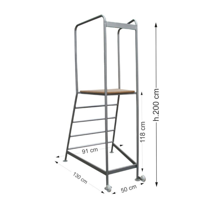 Painted steel volleyball referee stand
