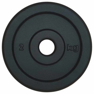 Painted cast iron disc for lifting 2 kg weights - 25 mm hole