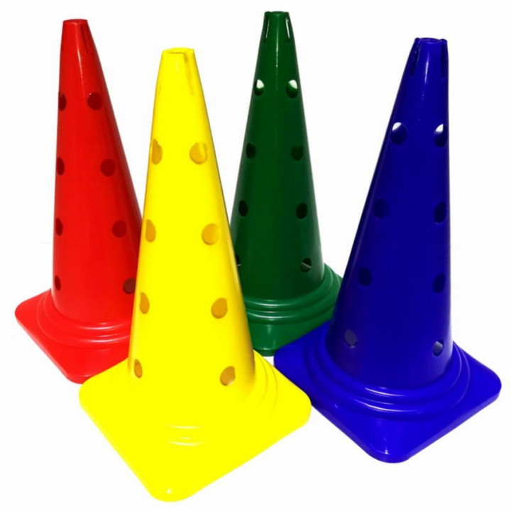 Cono in PVC forato per ginnastica propriocettiva e delimitazione spazio