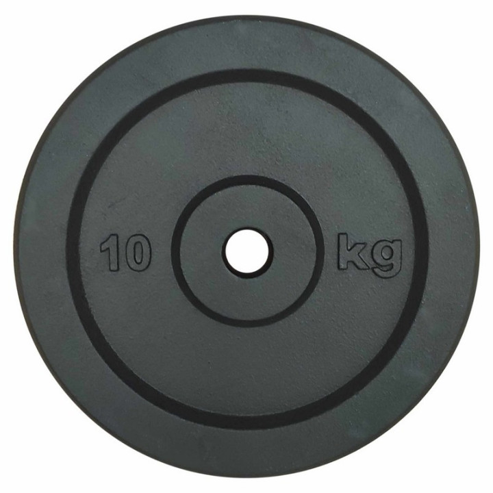 Painted cast iron disc for lifting 10 kg weights - 25 mm hole