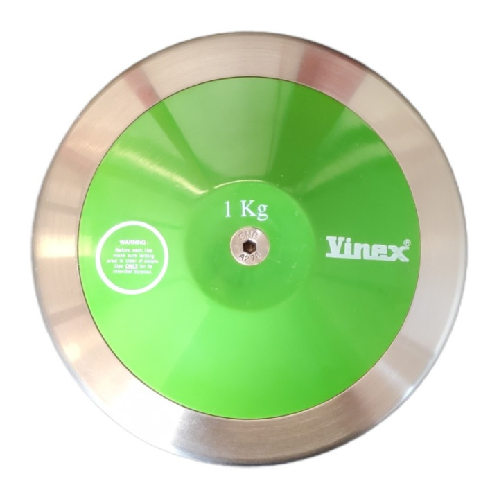 Vinex Super Spin 1kg steel throwing disc compliant with IAAF standards