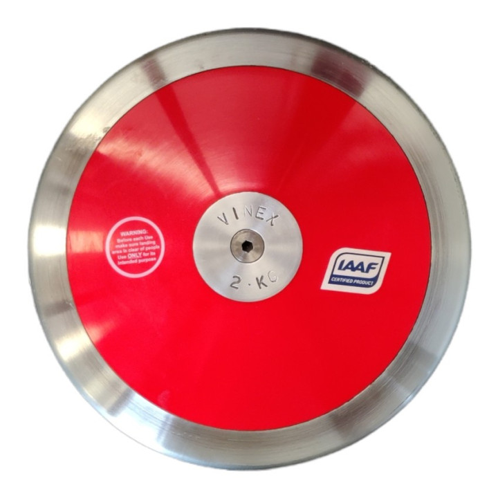 Steel competition throwing disc 2 Kg Vinex High Spin IAAF approved