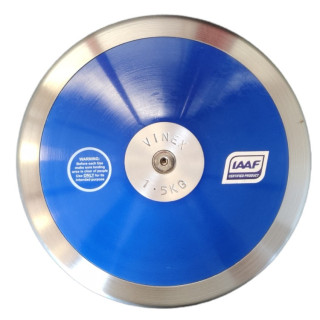 Steel competition throwing disc 1.5 kg Vinex Lo Spin IAAF approved