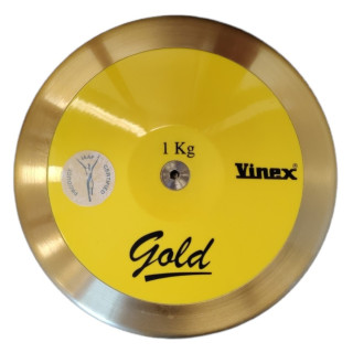 Steel competition throwing disc 1 Kg Vinex Gold WOCP IAAF approved