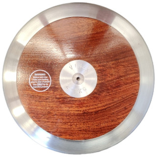 Steel throwing disc for training 2.5 kg Vinex Training Wood