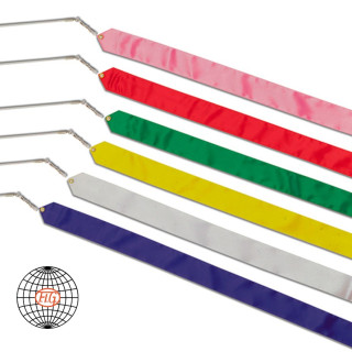 FIG approved 6 meter satin rhythmic gymnastics ribbon