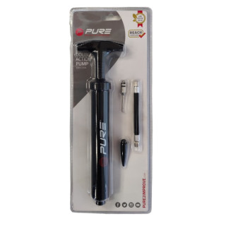 Double action hand pump for inflating balls complete with needles