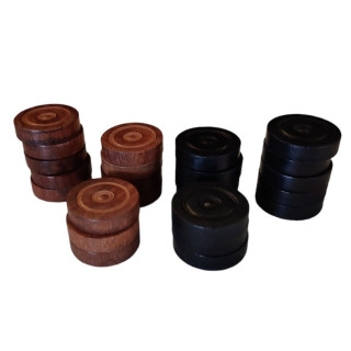 Set Pedine Dama in legno