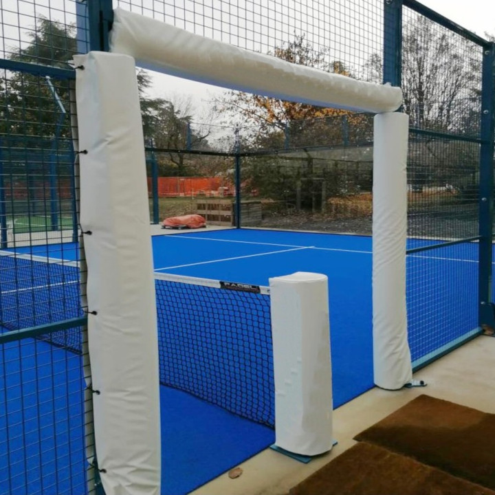 Kit of accident prevention protections for Padel system poles and playing field goals - UNI-EN 913:2009 tested
