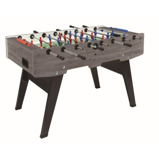 Garlando Champion gray oak table football with protruding rods