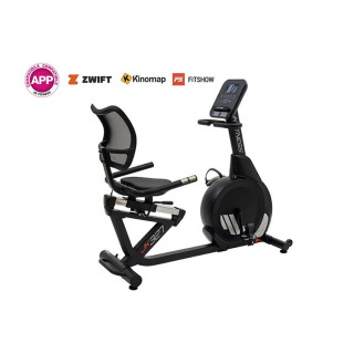 Jk Fitness 327 Horizontal Exercise Bike with electronic effort adjustment and wireless cardio receiver
