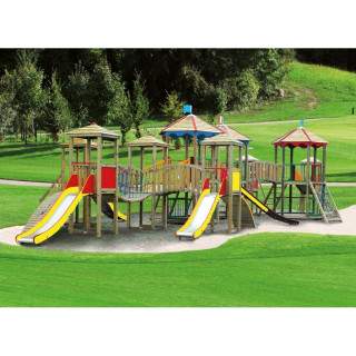 Fort "Geneva" complete with slides, towers, swings, bridges and climbing