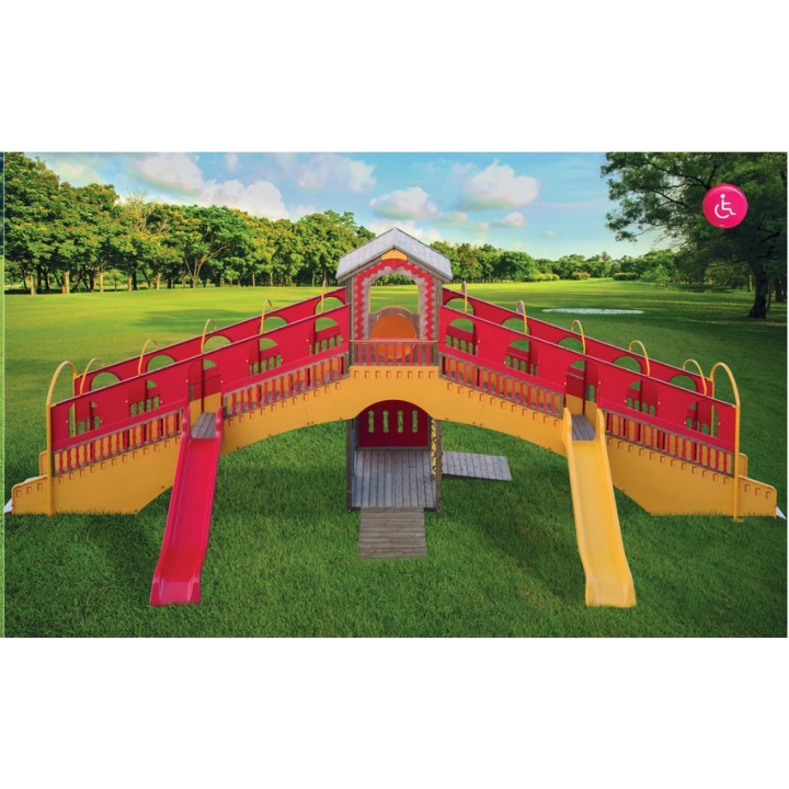 Multigioco ponte delle meraviglie per bambini con disabilità