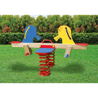 Bilico in legno su molloni