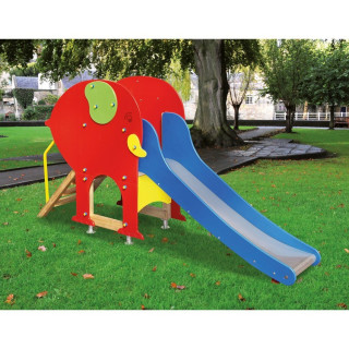 Elephant or kangaroo slide with 200 cm stainless steel track