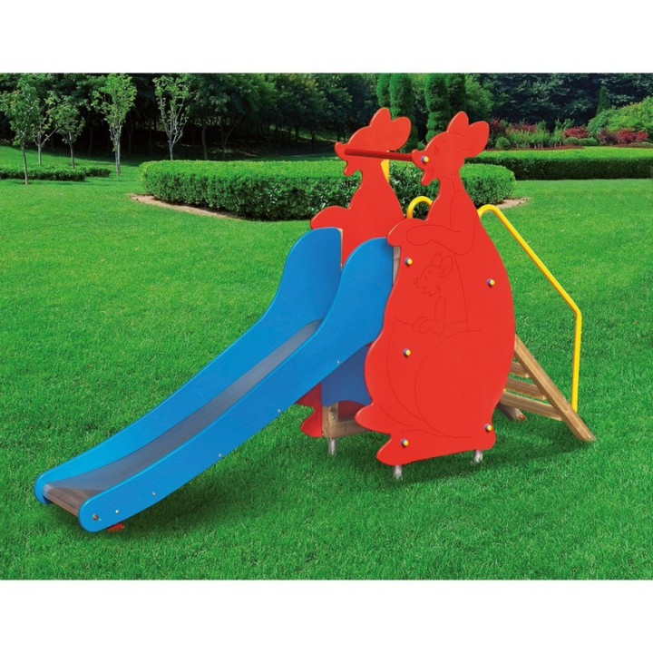 Elephant or kangaroo slide with 200 cm stainless steel track