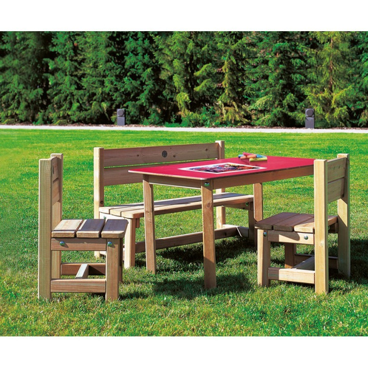 Baby picnic table with bench and chairs