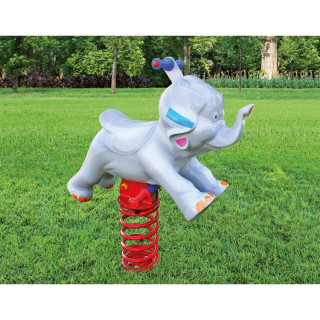 Spring-loaded fiberglass animals