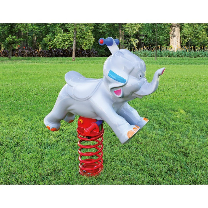 Spring-loaded fiberglass animals