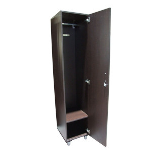 Single door wardrobe with internal shoe rack