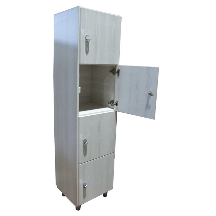 Gym locker with 4 overlapping doors