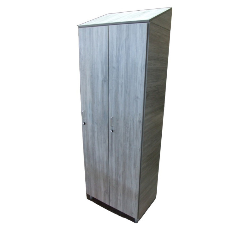 Gym wardrobe 2 doors with hat and shoe rack, including dirty-clean separator