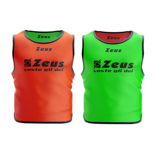 Casacca sportiva reversibile modello Giano colore arancio fluo e verde fluo