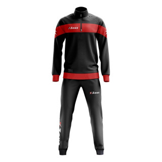 Mars model tracksuit in red and black