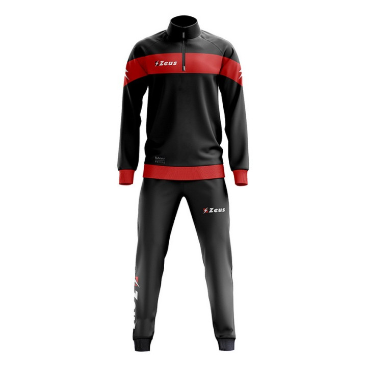 Mars model tracksuit in red and black