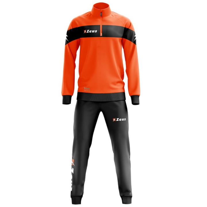 Marte model tracksuit in fluorescent orange and black